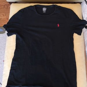 Black polo t with red horse